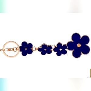 Women's Flower Bag Charms Enameled Keychain/ Purse Charm